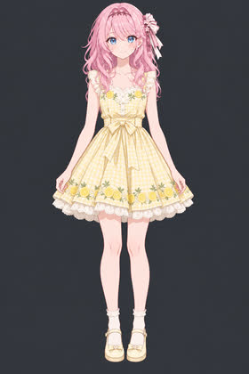 Lemon Lace, full outfit view