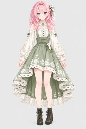 Verdant Rose, full outfit view