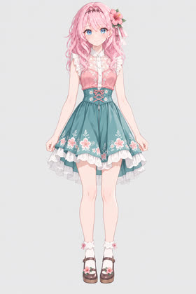Hibiscus Holiday, full outfit view