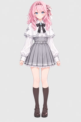 Silver Scholar, full outfit view