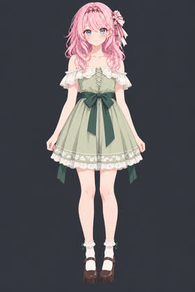 Sage Sundress, full outfit view