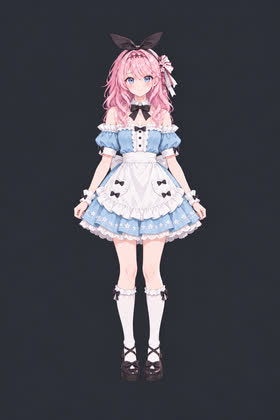 Alice Ribbon, full outfit view