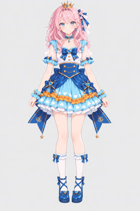 Azure Crown, full outfit view