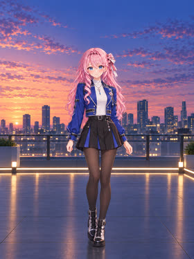 Rooftop Pulse, full outfit view