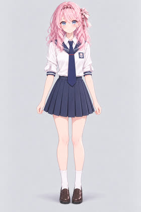 美桜の制服, full outfit view