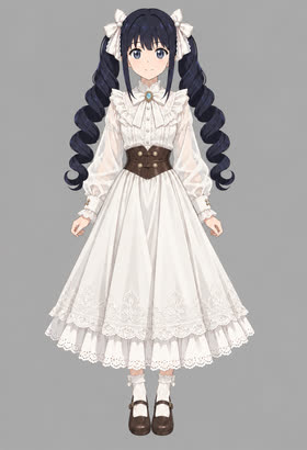 Ivory Library, full outfit view