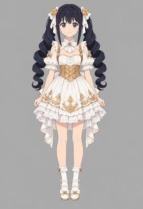Gilded Ivory, full outfit view