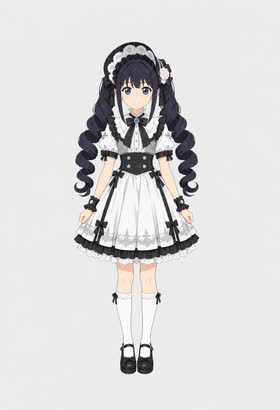 Monochrome Rose, full outfit view