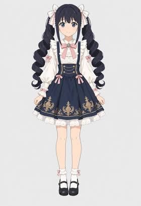 Navy Rose Embroidery, full outfit view