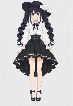 Black City Hat, full outfit view