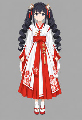 Crimson Shrine, full outfit view