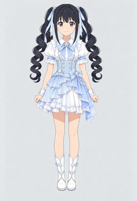 クリスタルブルー, full outfit view
