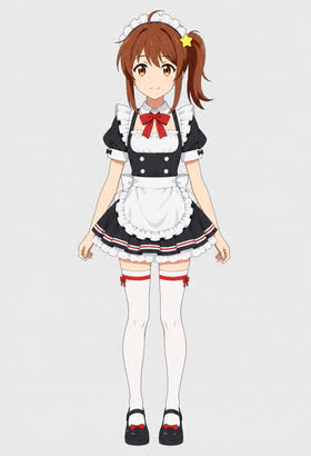 Ribbon Cheer Maid, full outfit view