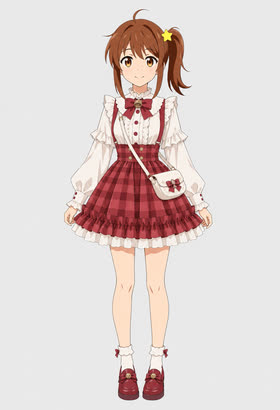 Autumn Rose Plaid, full outfit view