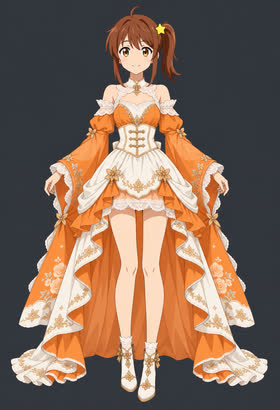 Marigold Royal, full outfit view