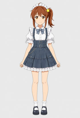 Denim Lace Maid, full outfit view